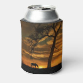 美しい馬と木の居心地の良いカップ 缶クーラー (缶裏面)