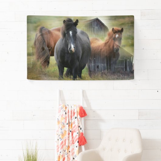 美しい馬と納素朴屋 横断幕 (インサイチュ)