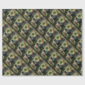 美しい馬と素朴納屋のクリスマス ラッピングペーパー (フラット)