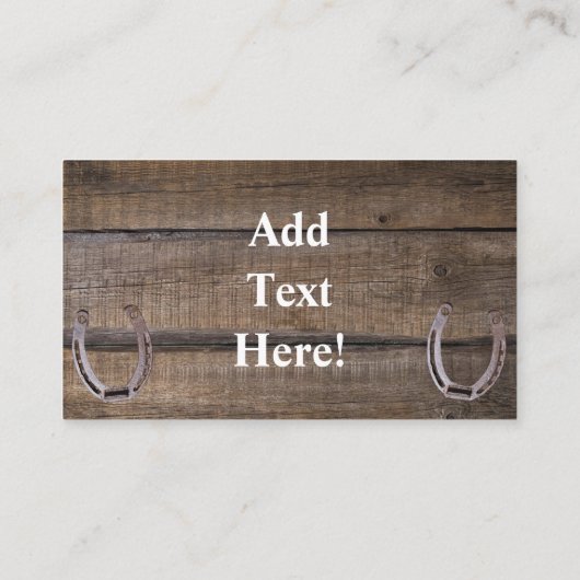 美しい馬と素朴納屋の名刺 名刺 (裏面)