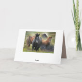 美しい馬と素朴納屋 カード (裏面)