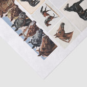 美しい馬のイラストとエフェメラ 薄葉紙 (詳細)