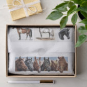 美しい馬のイラストとエフェメラ 薄葉紙 (ギフト)