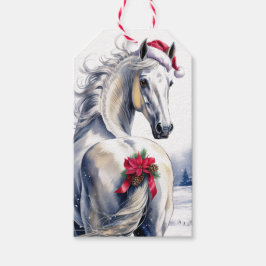 美しい馬のクリスマスギフトタグ ギフトタグ