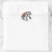 美しい馬のステッカー スクエアシール (バッグ)