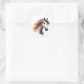 美しい馬のステッカー スクエアシール (バッグ)