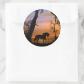 美しい馬のステッカー ラウンドシール (バッグ)