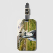 美しい馬のパーソナライズされた荷札 ラゲッジタグ (正面縦)