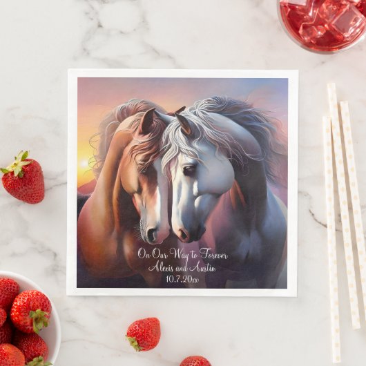 美しい馬のペア永遠の記念日 (インサイチュ)