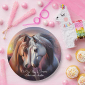 美しい馬のペア永遠の記念日 ペーパープレート (パーティー)