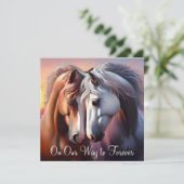 美しい馬のペア永遠の記念日 招待状 (スタンド正面)