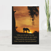 美しい馬の悔やみや弔慰のスピリチュアルの詩 カード (正面)