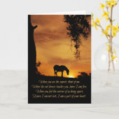 美しい馬の悔やみや弔慰のスピリチュアルの詩 カード (黄色い花)