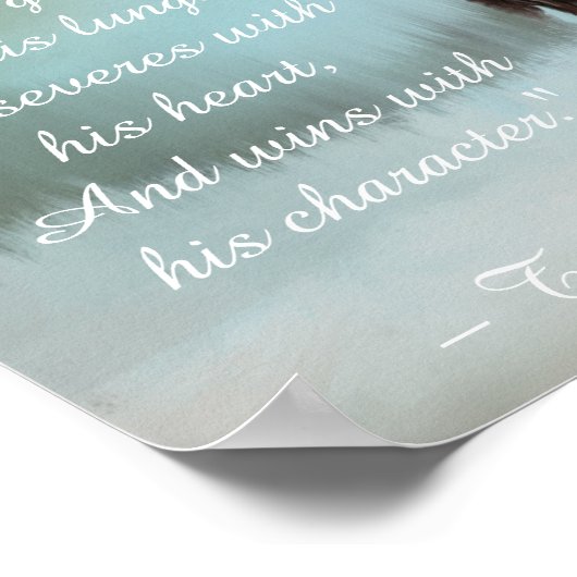 美しい馬の感動的引用文 ポスター (角)