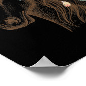 美しい馬の手描きアートのための動物愛好家 ポスター (角)