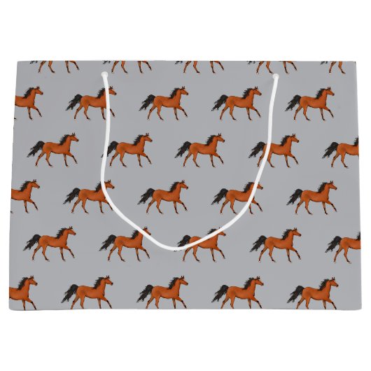 美しい馬の抱き枕 ラージペーパーバッグ (正面)