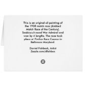 美しい馬の持ち主がレースにクラシック参加 (裏面横)