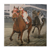 美しい馬の持ち主がレースにクラシック参加 タイル (正面)