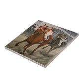 美しい馬の持ち主がレースにクラシック参加 タイル (側面)