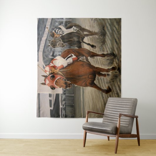 美しい馬の持ち主がレースにクラシック参加 タペストリー (インサイチュ)