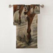 美しい馬の持ち主がレースにクラシック参加 バスタオルセット (インサイチュ)
