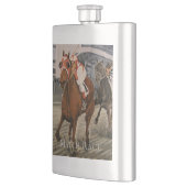 美しい馬の持ち主がレースにクラシック参加 フラスク (左)