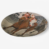 美しい馬の持ち主がレースにクラシック参加 ペーパープレート (アングル)