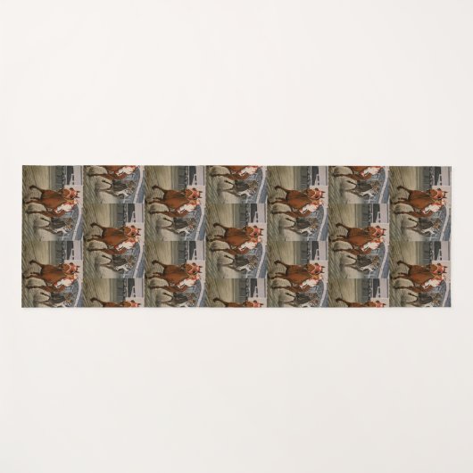 美しい馬の持ち主がレースにクラシック参加 ヨガマット (正面(横))