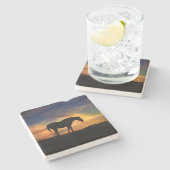 美しい馬の石コースター ストーンコースター (横)