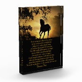 美しい馬の記念品 フォトブロック (左)