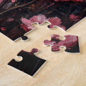 美しい馬の赤面ピンクの野生の花 ジグソーパズル (側面)