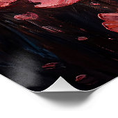 美しい馬の赤面ピンクの野生の花 ポスター (コーナー)