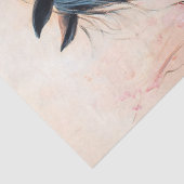 美しい馬の赤面ピンクワイルドフラワーデコップページ 薄葉紙 (詳細)