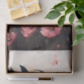 美しい馬の赤面ピンクワイルドフラワーデコップページ 薄葉紙 (ギフト)