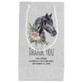 美しい馬の頭のポートレート水の色ありがとう スモールペーパーバッグ (正面)