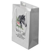 美しい馬の頭のポートレート水の色ありがとう スモールペーパーバッグ (裏面アングル)