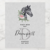 美しい馬の頭の水の色のワインを作るワインL ワインラベル (シングルラベル)