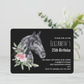 美しい馬の頭の水の色の誕生日Invita 招待状 (スタンド正面)