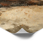 美しい馬の頭の水絵を描色 ポスター (角)