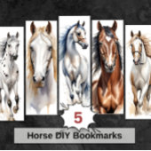 美しい馬のDIYブックマーク
