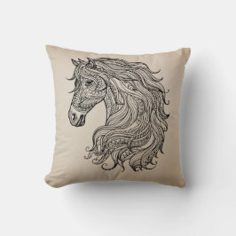 美しい馬ウマ科の クッション