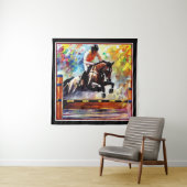 美しい馬ジャンピングデジタルオイル塗装スタイル タペストリー (インサイチュ)