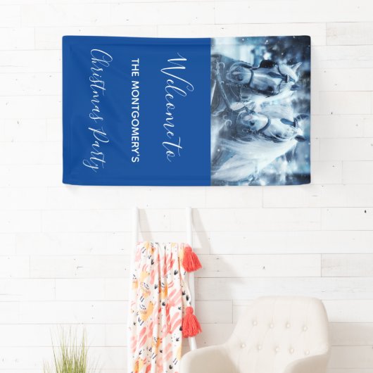 美しい馬チーム冬のドライビングフォトパーティー 横断幕 (インサイチュ)