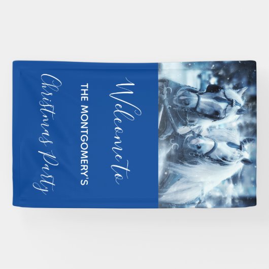 美しい馬チーム冬のドライビングフォトパーティー 横断幕 (横)