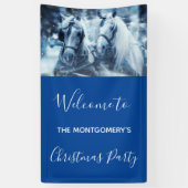 美しい馬チーム冬のドライビングフォトパーティー 横断幕 (縦)