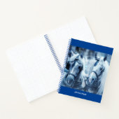 美しい馬チーム冬のドライビングフォト ノートブック (内部)