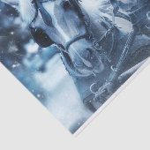 美しい馬チーム冬のドライビングフォト 薄葉紙 (詳細)