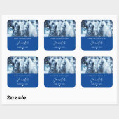 美しい馬チーム冬のフォトキッチン スクエアシール (シート)