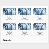 美しい馬チーム冬のフォトキャンドルビジネス スクエアシール (シート)