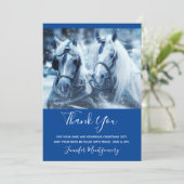 美しい馬チーム冬の写真ありがとう サンキューカード (スタンド正面)